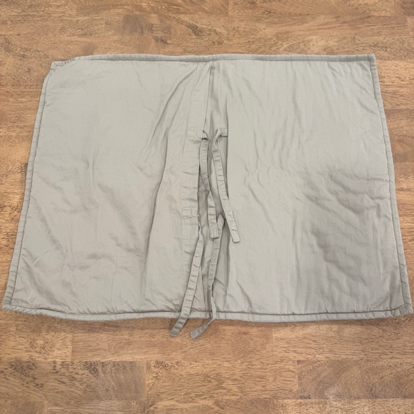 Grandinroad Pillow Shams Set of 2 Standard Brown-Green Chevron Quilted Velvet - Picture 5 of 7